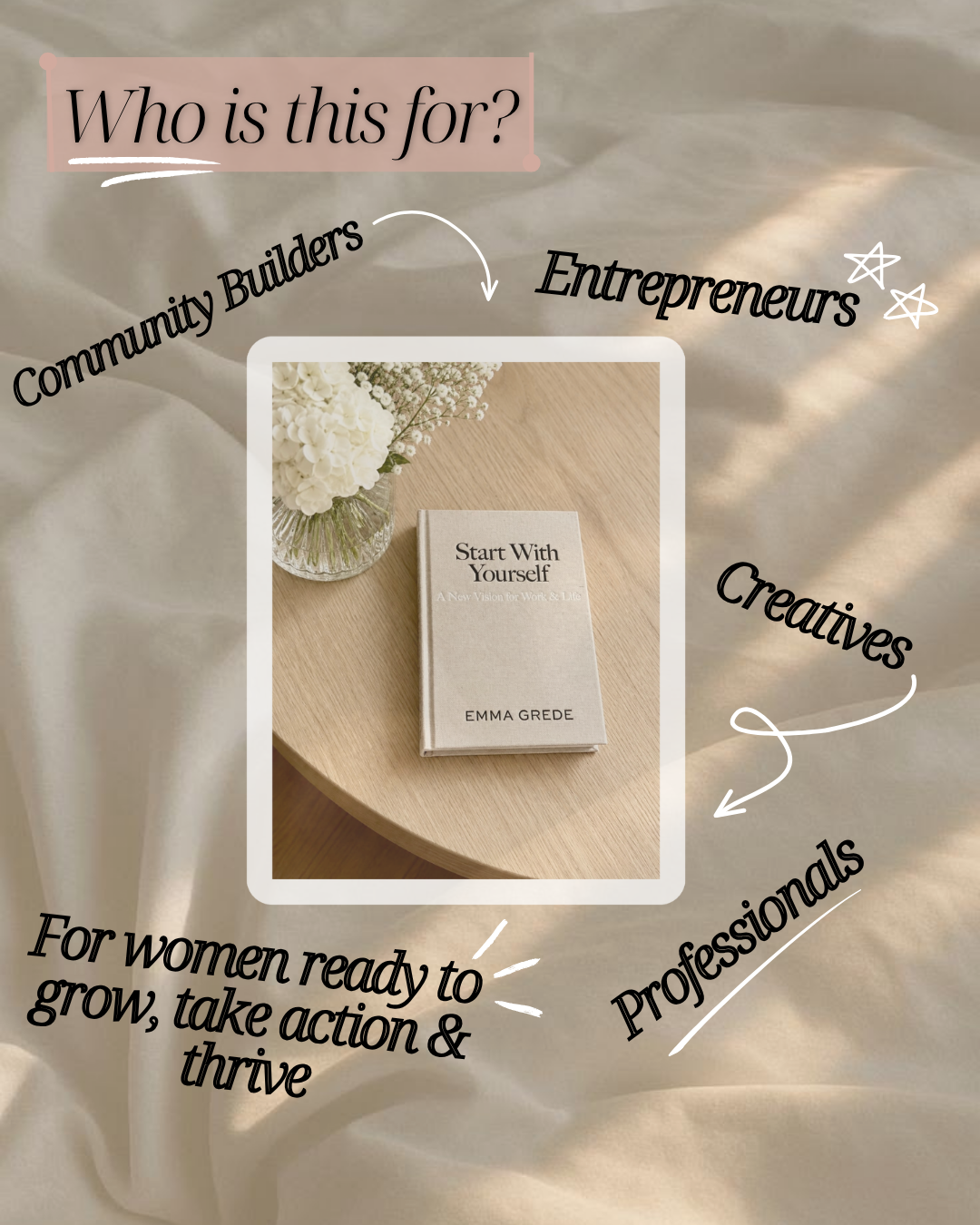 Inspirate Marketing graphic describing who the book club is for